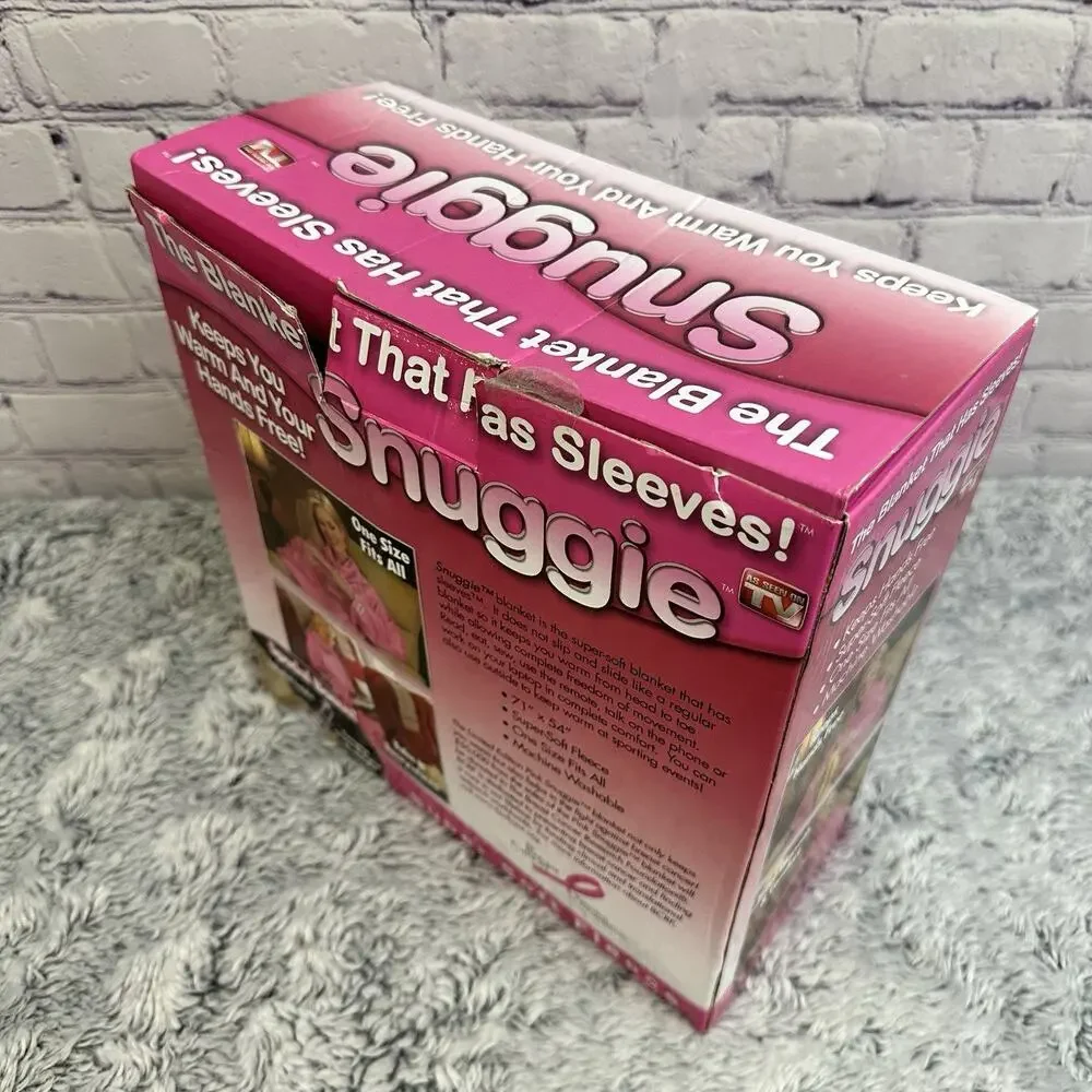 Vintage Snuggie Sleeves Pink Breast Cancer Society No Reading Light Open Box